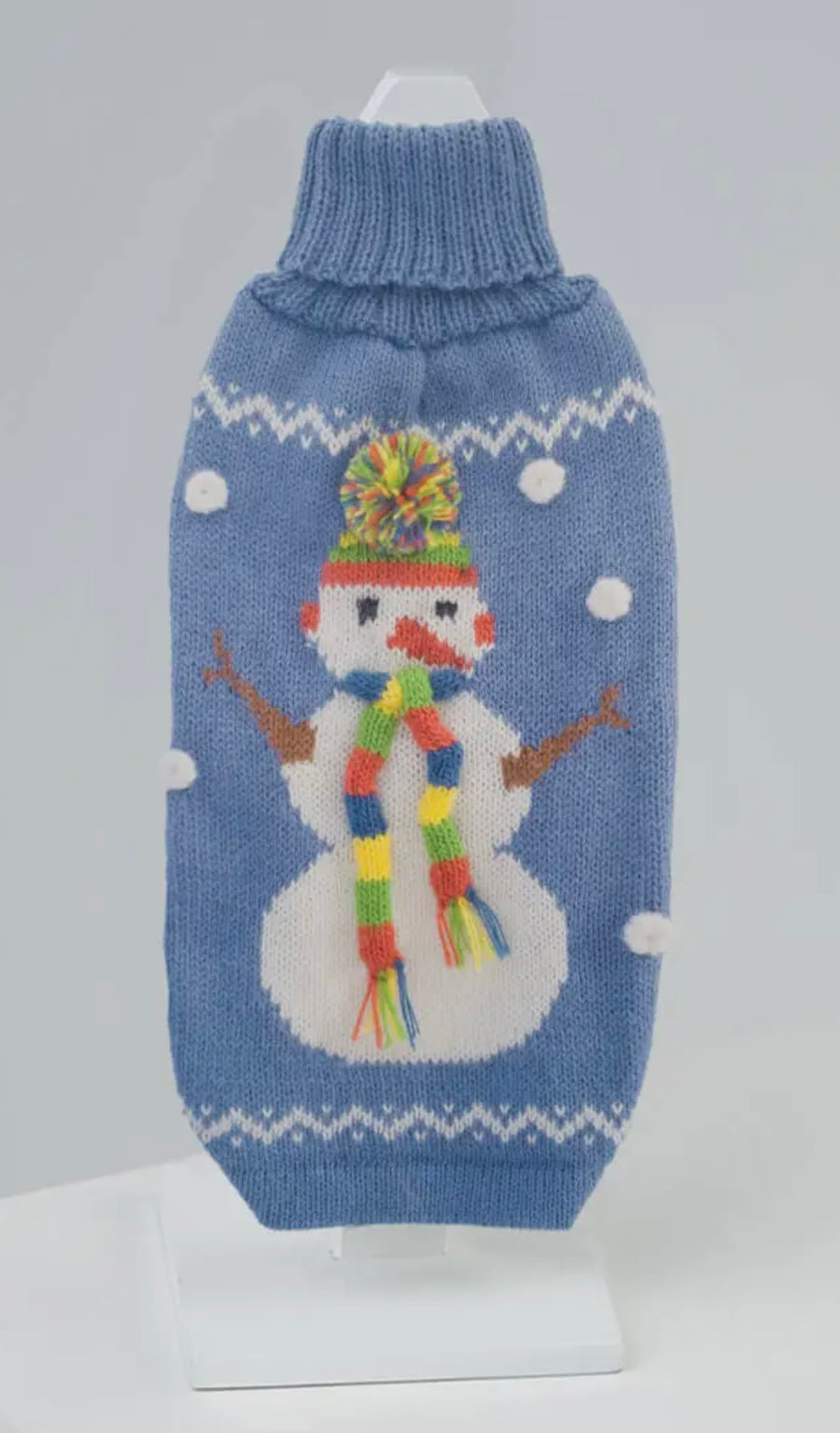 Blue dachshund sweater Snowman