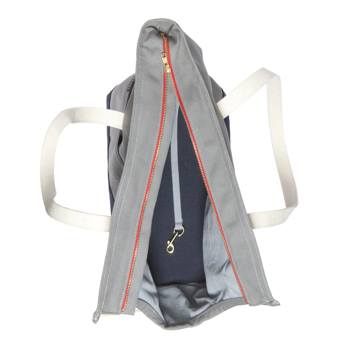 Dog Carrier Canvas Tote grey navy travel bag small dogs Love thy