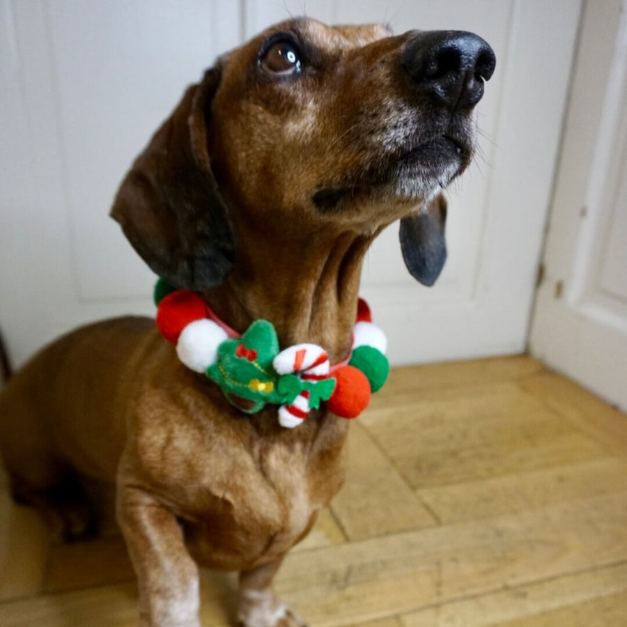 Christmas Collar Pom Poms