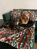 Indie pattern cuddlesack dog bed