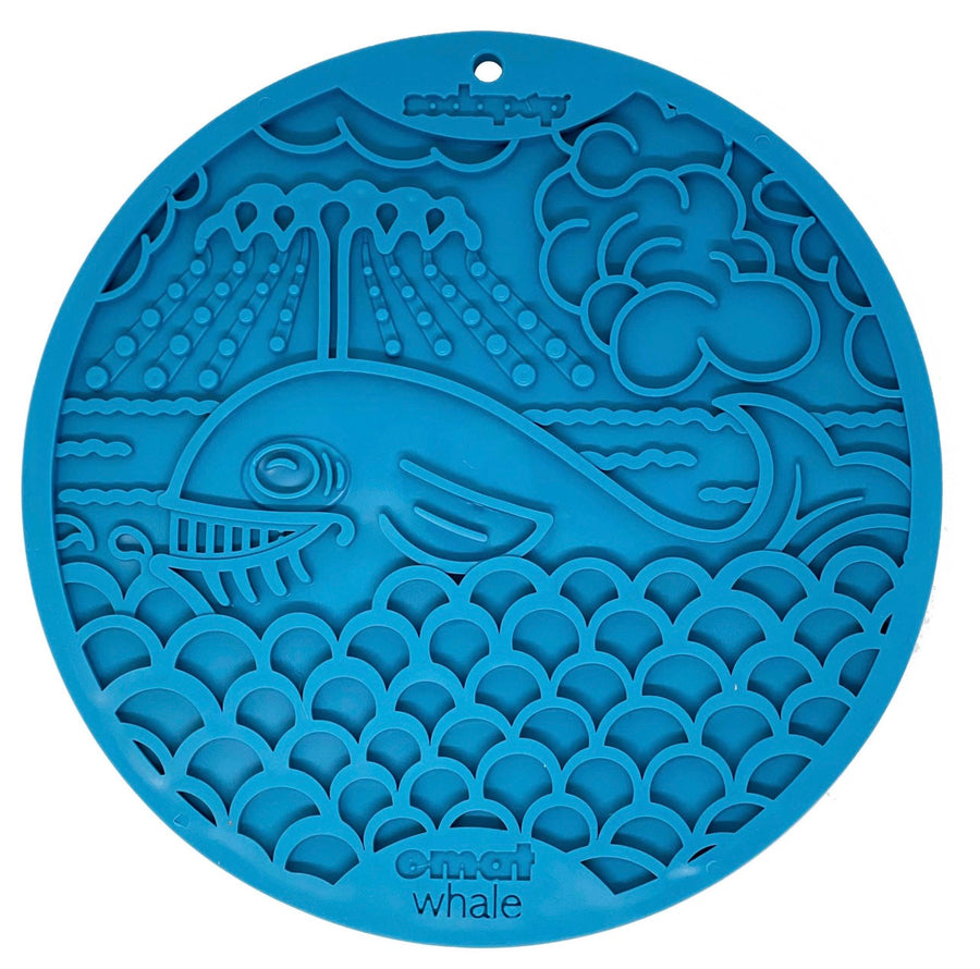 Whale design lick mat with suction cups